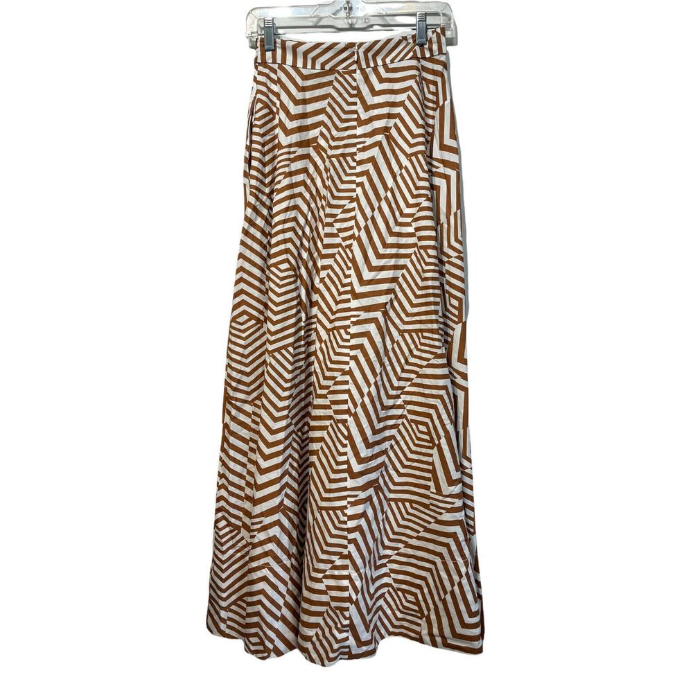 country road Women's Size XS beige brown stripe maxi skirt